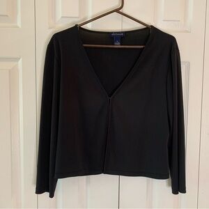 Ann Taylor Black V-Neck Kimono/Cover Size M